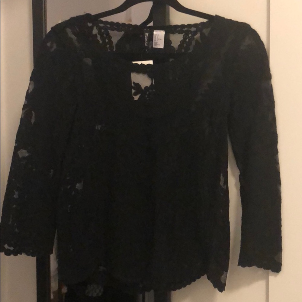 Black lace top
